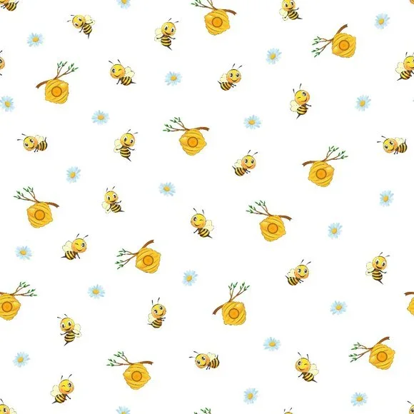 Swaddling Blanket Super Soft 70% Bamboo 30% Cotton 2-Pack Set Bumble Bee Design - Picture 2 of 10